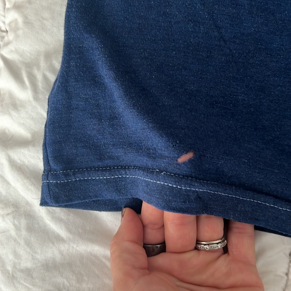 Aviator Nation super soft triblend tee lightning bolt navy rainbow - Picture 10 of 12